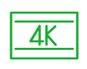 Icono calidad 4K y 8K